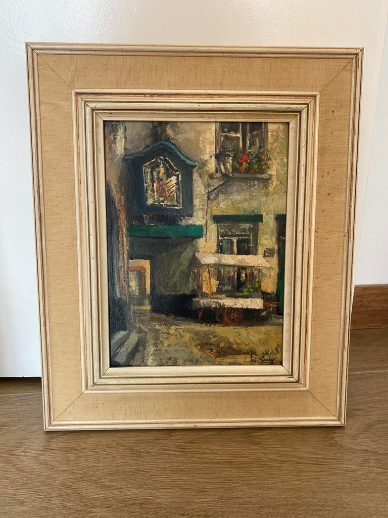 Tableau ancien signé Isidore Saeys - peinture à l’huile, Antiquités & Art, Enlèvement