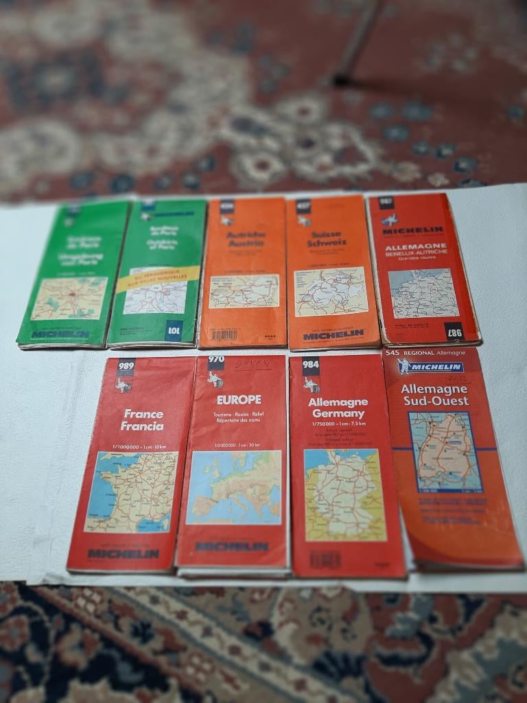 oude landkaarten : Michelin e.a., Ophalen, Gelezen, België