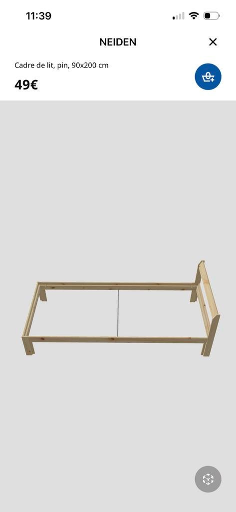 Cadre de lit IKEA, Maison & Meubles, Enlèvement, Comme neuf