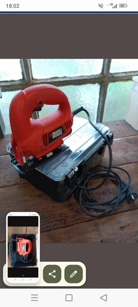 Wipzaag Black en Decker, Ophalen