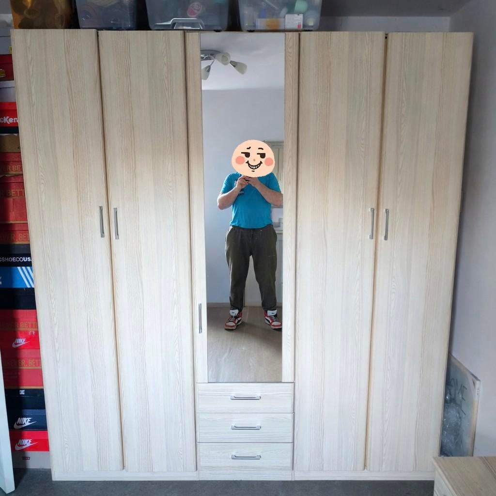 Ensemble de chambre à coucher et placard modulable (2 à 5 po, 150 à 200 cm, Comme neuf, Enlèvement, 200 cm ou plus