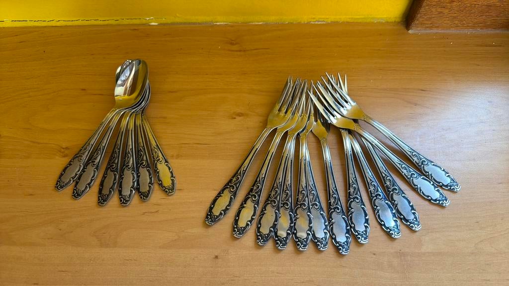 Durandal antieke verzilverde bestekset, Antiek en Kunst, Ophalen of Verzenden