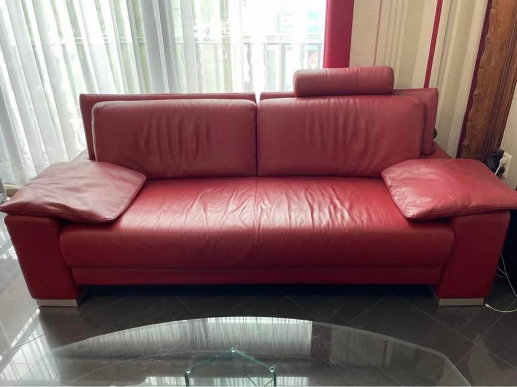 Canapé 3 places en vrai cuir de marque Nocoletti, Maison & Meubles, Enlèvement, Comme neuf, Design