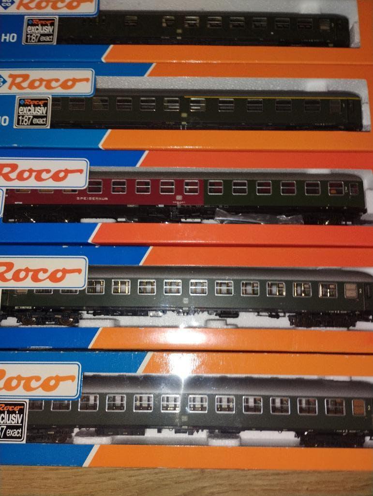 Ensemble Roco H0 5 voitures DB UIC-X D-Züg epoque III, Hobby & Loisirs créatifs, Trains miniatures | HO, Enlèvement ou Envoi, Wagon