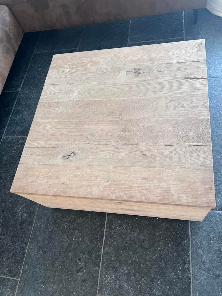 Massief eiken salontafel, Ophalen, Zo goed als nieuw, Landelijk