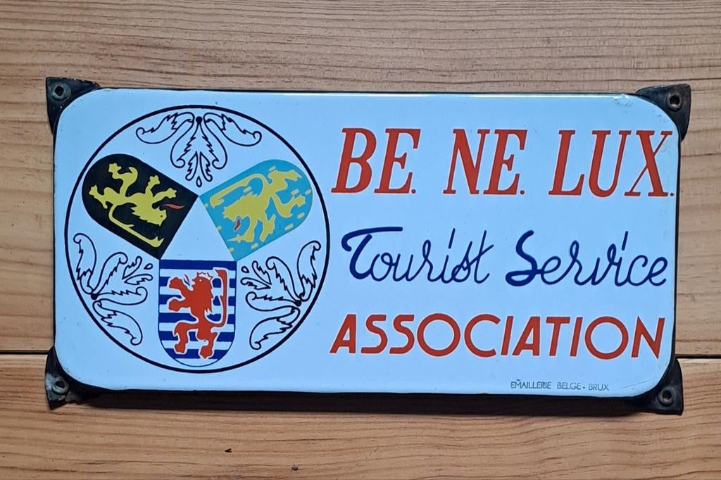 Plaque émaillée BeNeLux association, Enlèvement ou Envoi