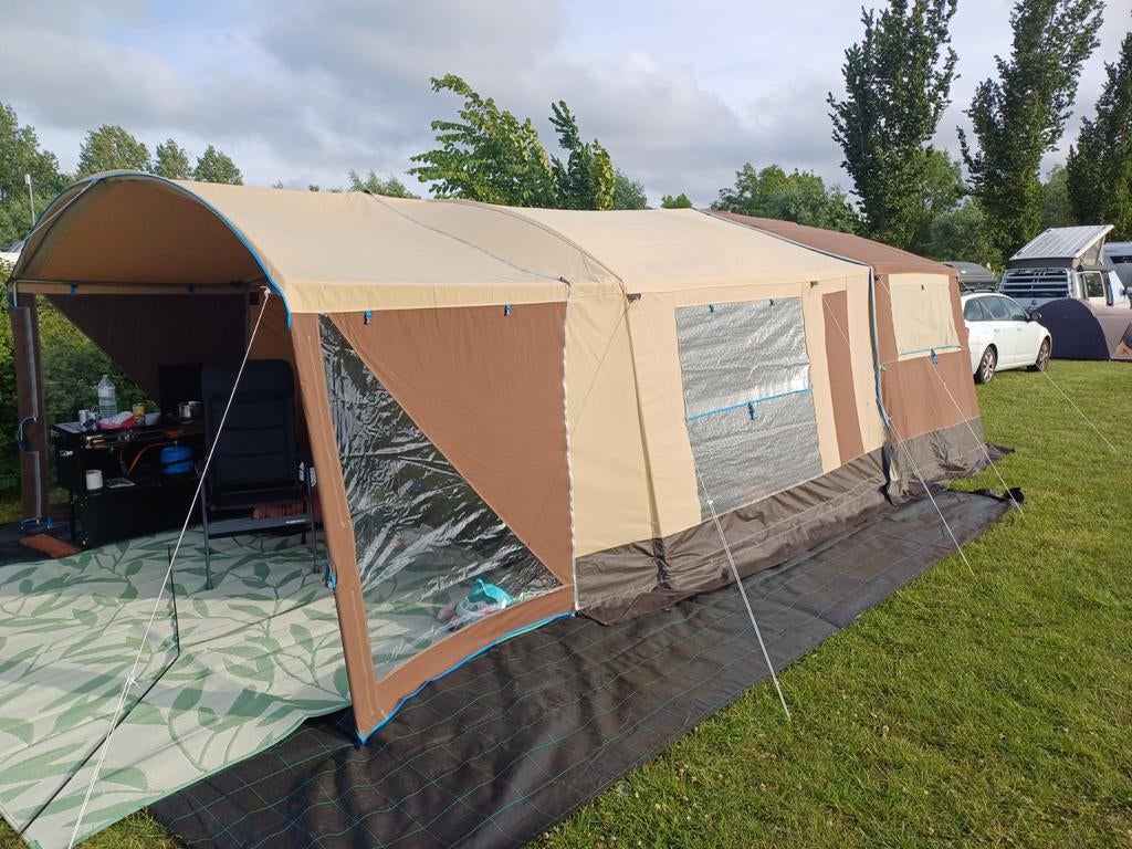 Vouwwagen trigano galleon Grand luxe 2023, Ophalen, Trigano, Beige, Aanwezig