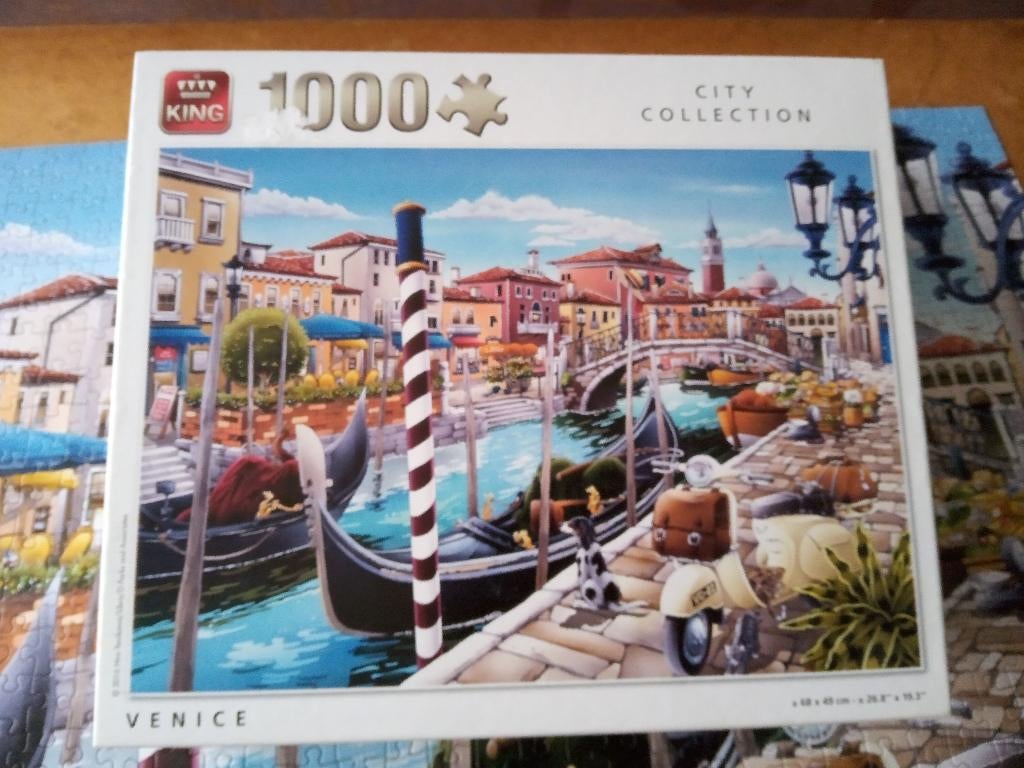 puzzel 1000st-King-Venice, Hobby en Vrije tijd, Denksport en Puzzels, Ophalen of Verzenden, 500 t/m 1500 stukjes, Legpuzzel