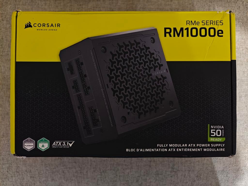 Alimentation - Corsair RM1000e - 1000W - Platinum - Neuve, Informatique & Logiciels, Enlèvement ou Envoi, Neuf