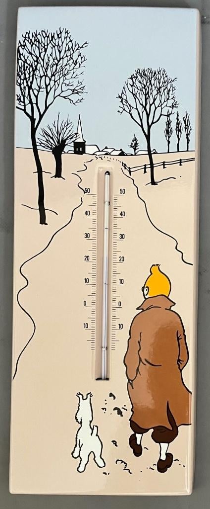 Thermomètre plaque Emaillée – Tintin – L’Emaillerie Belg, Collections, Enlèvement, Neuf