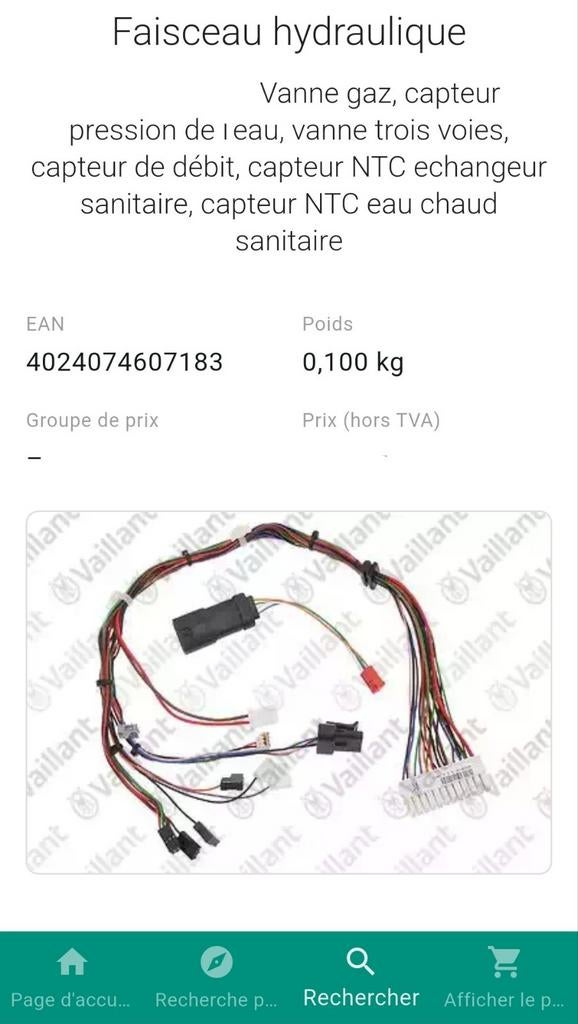 Kabelboom (hydraulik) Vaillant atmoTEC Plus, turboTEC Plus, Ophalen of Verzenden, Nieuw