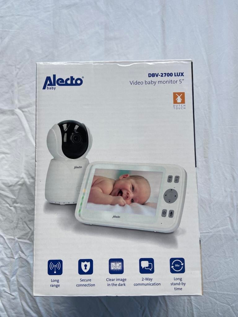 Neuf !! Babyphone, caméra, écran couleur Alecto DBV 2700 Lux, Enlèvement, Neuf, Caméra
