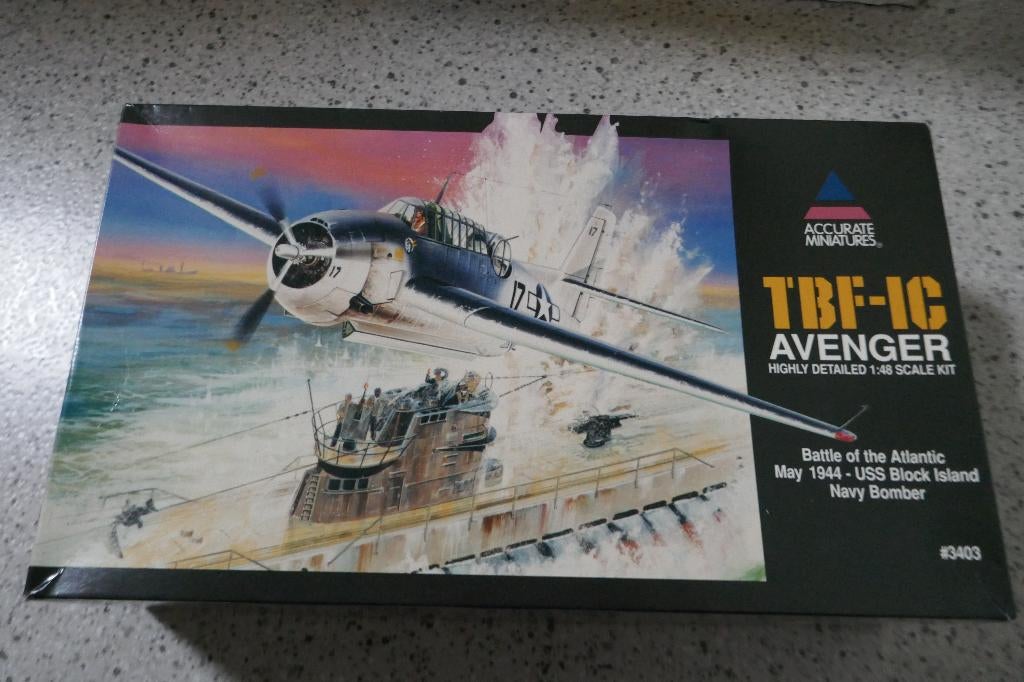 Grumman TBF-1C Avenger, Accurate Miniatures, 1:48, Enlèvement ou Envoi, Comme neuf, Avion, Plus grand que 1:72