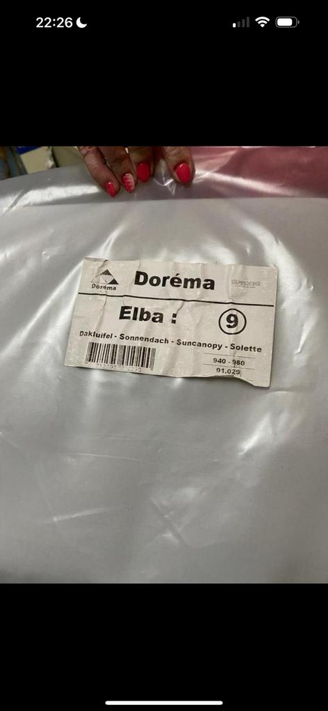 Elba luifel maat 9 + stokken, Ophalen, Zo goed als nieuw