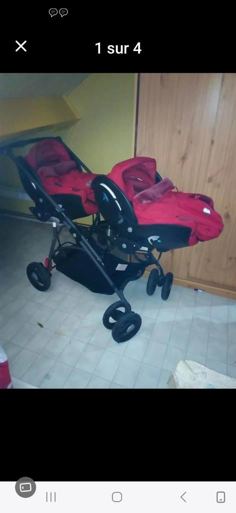 Poussette jumeaux, Enfants & Bébés, Enlèvement ou Envoi