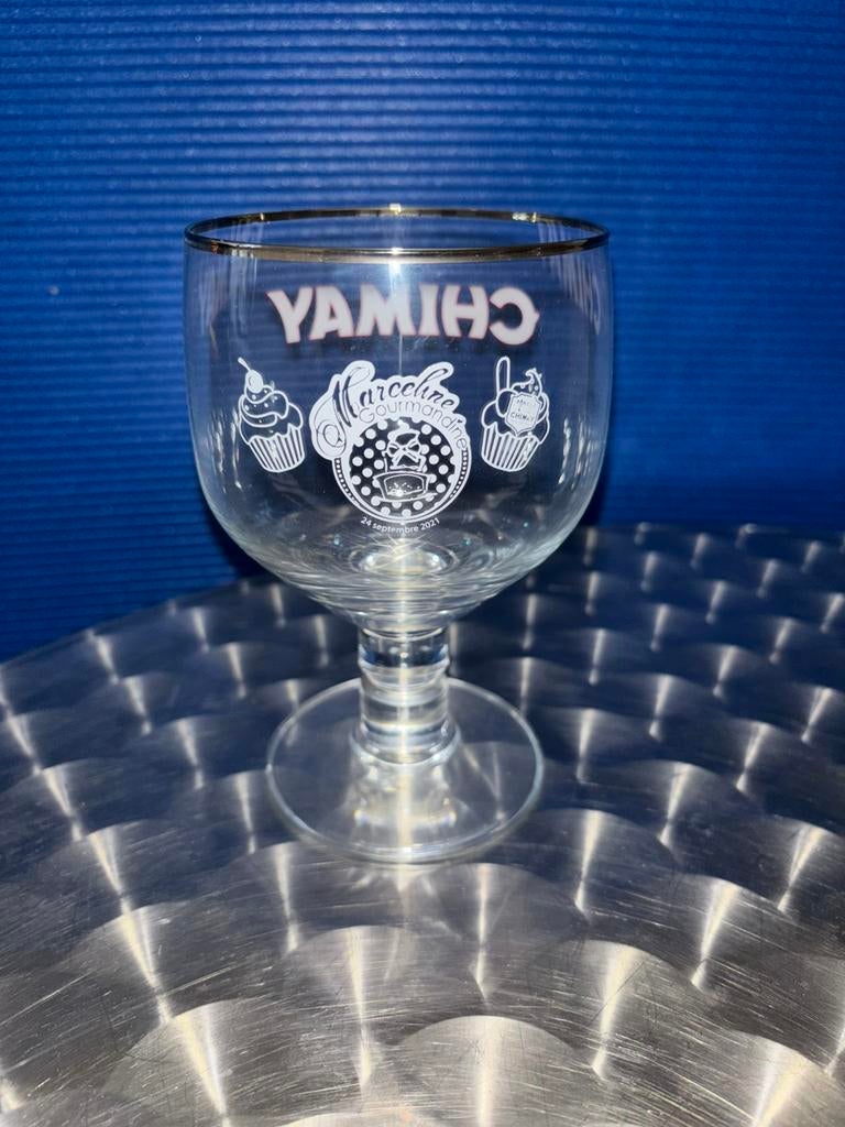 Chimay glas marceline gourmandine, Verzamelen, Glas en Drinkglazen, Nieuw, Bierglas, Ophalen of Verzenden