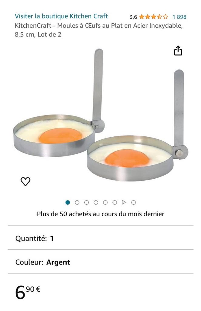 Moule à oeuf, en inox, Neufs, dans l'emballage d'origine., Enlèvement ou Envoi