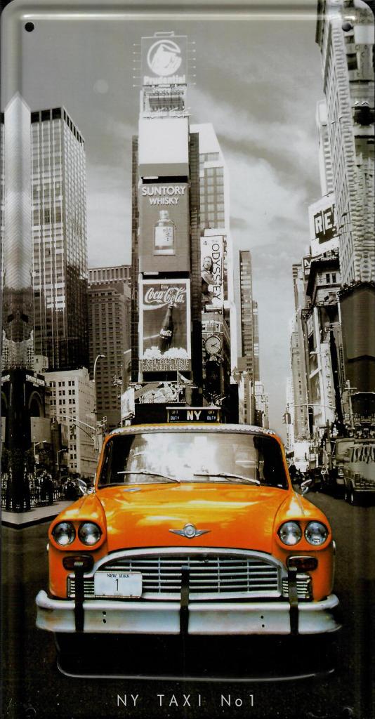 Retro Metalen Sierbord - New York Taxi, Enlèvement ou Envoi, Neuf