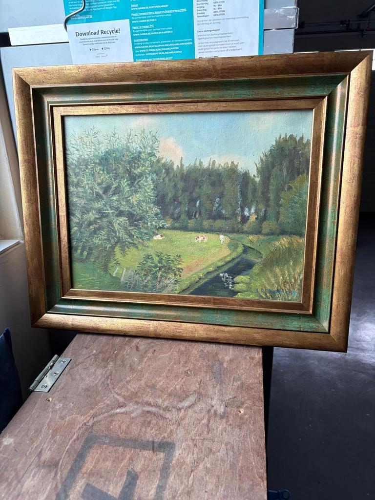 Schilderij Jos Renders, Antiek en Kunst, Ophalen