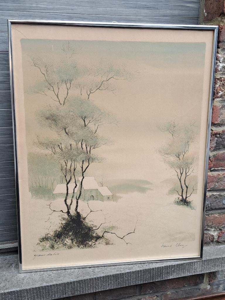 lithographie epreuve d artiste signe bernard charoy, Antiquités & Art, Enlèvement ou Envoi