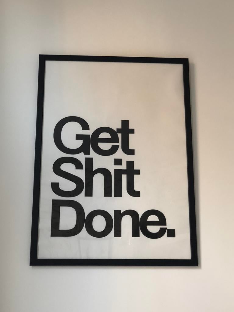 Poster + omlijsting (50x70), Ophalen, Zo goed als nieuw