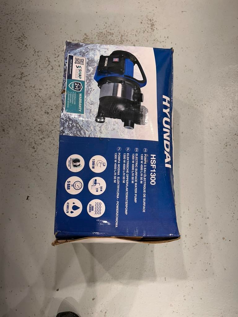 HYUNDAI Pompe à eau électrique, Jardin & Terrasse, Pompes à eau, Enlèvement ou Envoi, Comme neuf, Électrique