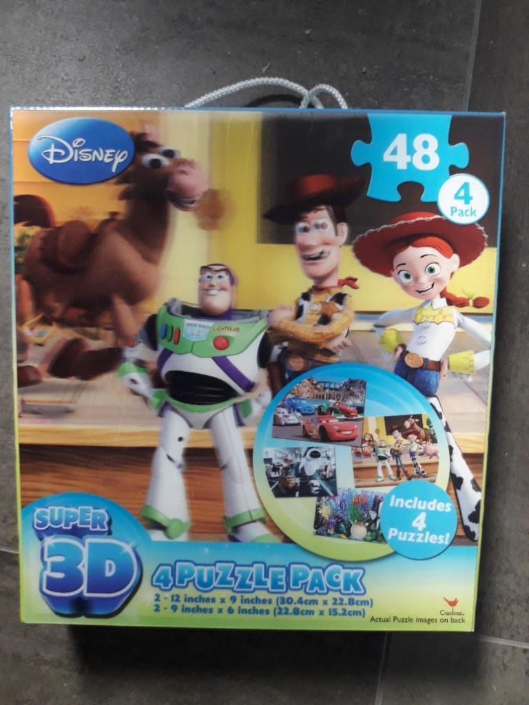 4 puzzles 3D - Disney (Cars/Toy Story/Nemo/Wall-E), Enlèvement ou Envoi, 10 à 50 pièces, Neuf, 4 à 6 ans