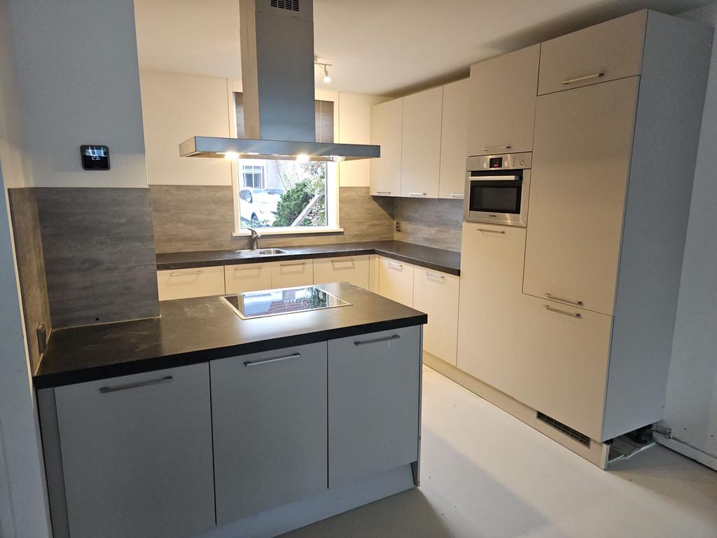 Complete Hoekkeuken met Eiland + Apparatuur + GEDEMONTEERD, Overige kleuren, Hoekkeuken, Ophalen of Verzenden, Zo goed als nieuw