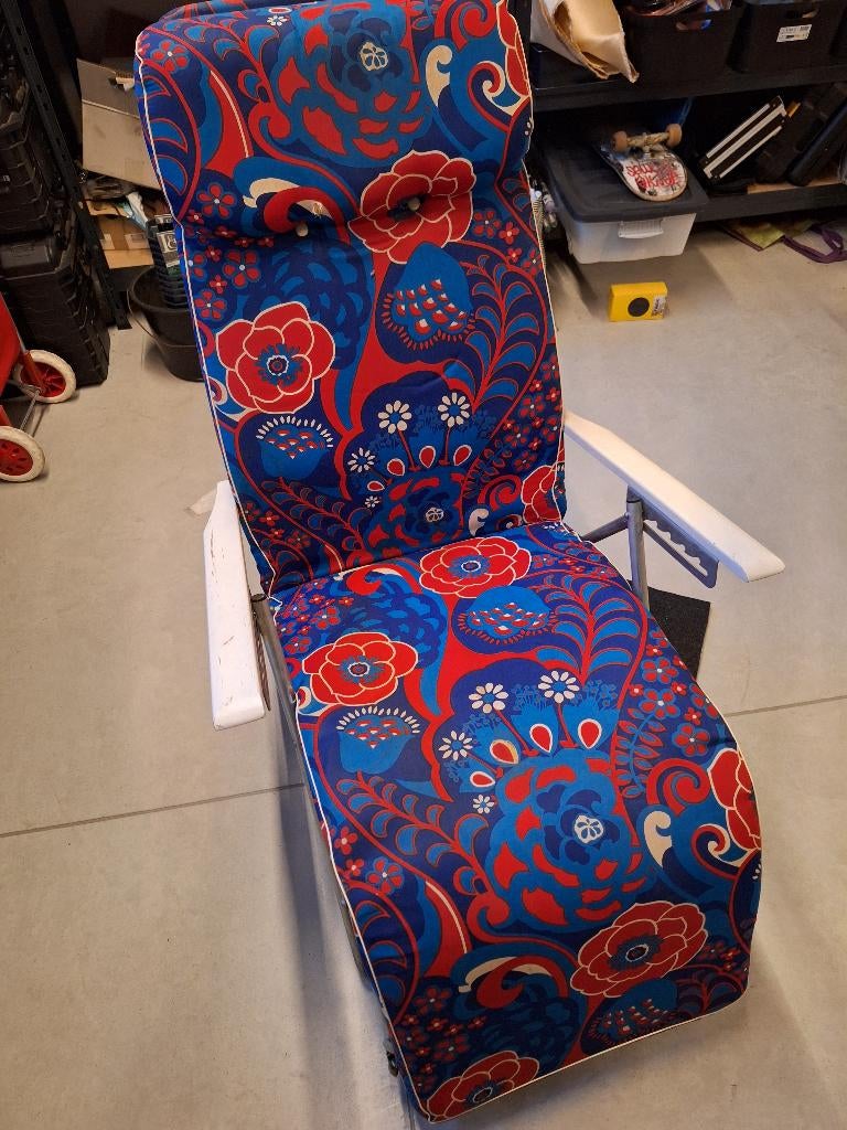 Retro tuinstoel, Tuin en Terras, Ophalen, Gebruikt, Overige materialen, Inklapbaar