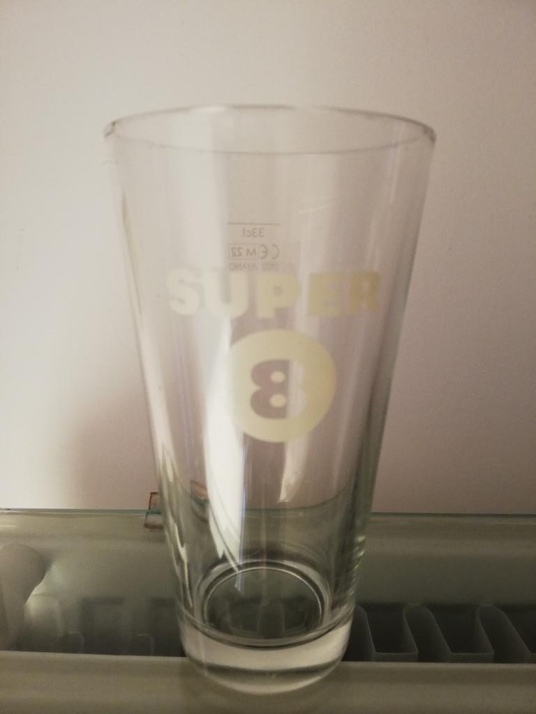 Bierglazen Super 8, Verzamelen, Biermerken, Ophalen, Zo goed als nieuw