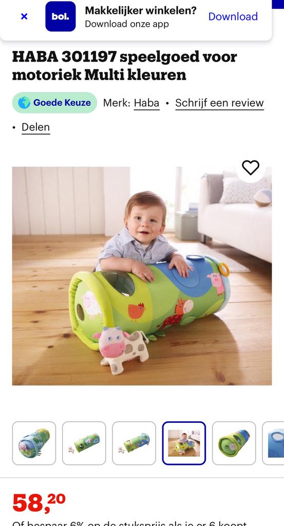 Haba Kruiprol Boerderij, Kinderen en Baby's, Ophalen, Zo goed als nieuw, Overige typen