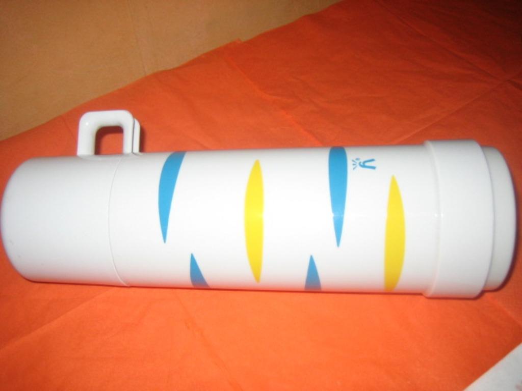 Vintage thermos, pvc en glas, inh 1/2 l, Enlèvement