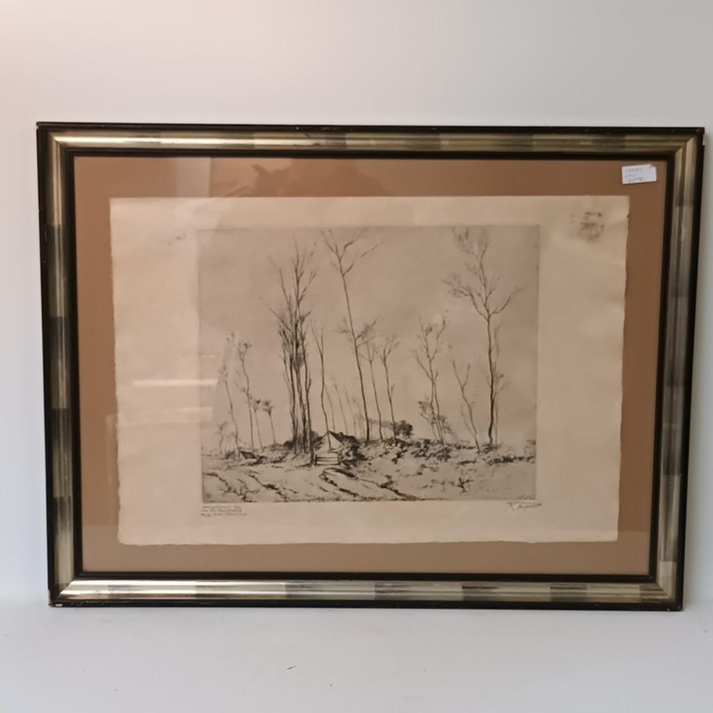 Jules Van Paemel (1896-1968) - Ets - Dullemeulestraete, Antiek en Kunst, Kunst | Etsen en Gravures, Ophalen