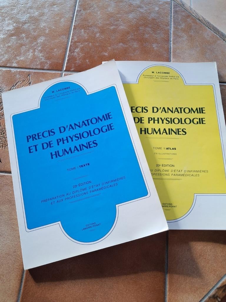 Lot de 2 tomes "Précis d'anatomie et de physiologie humaines, Livres, Enlèvement ou Envoi, Utilisé, Enseignement supérieur, Collectif d'auteurs