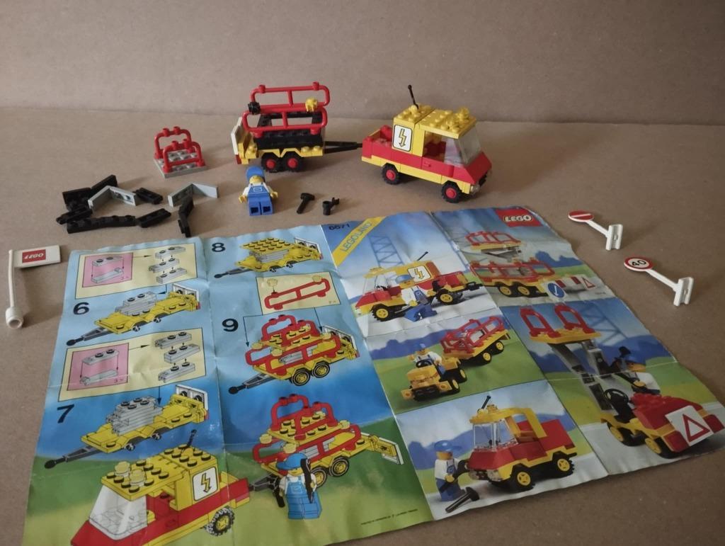 LEGO vintage Dépanneuse + remorque + accessoires, Enlèvement ou Envoi, Utilisé, Briques en vrac, Lego