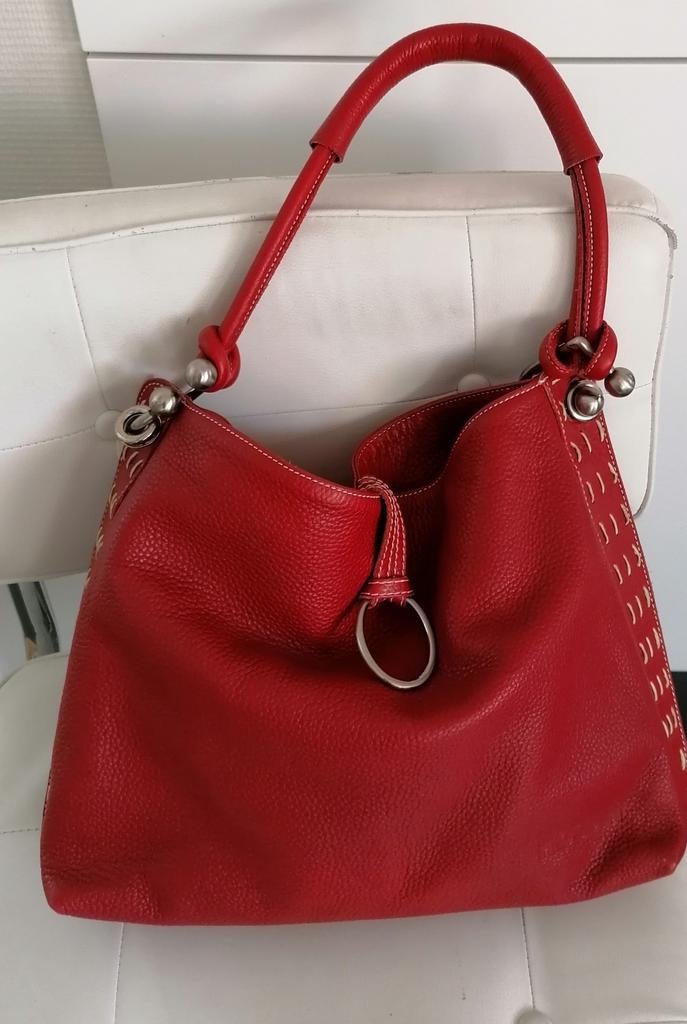 Hogan handtas., Ophalen of Verzenden, Gebruikt, Rood, Handtas