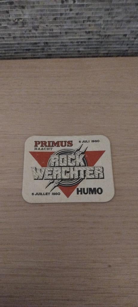 Primus bierkaartjes rock werchter 1980, Verzamelen, Ophalen of Verzenden, Gebruikt