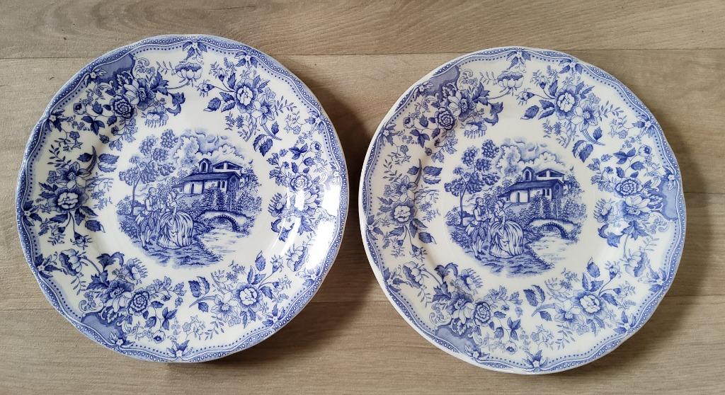 Assiettes en grès cérame Blue Delfs, Enlèvement ou Envoi