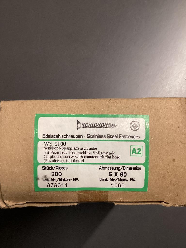 Edelstaalschroeven., Ophalen of Verzenden, Nieuw