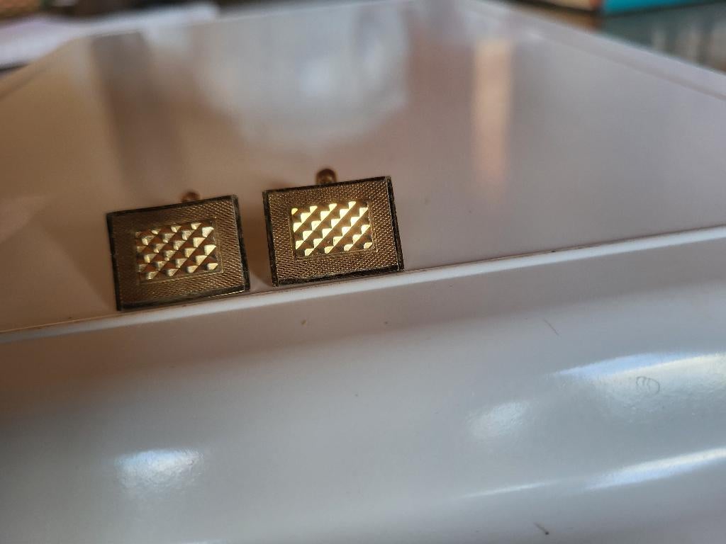 Boutons de manchette, Enlèvement ou Envoi, Utilisé, Doré