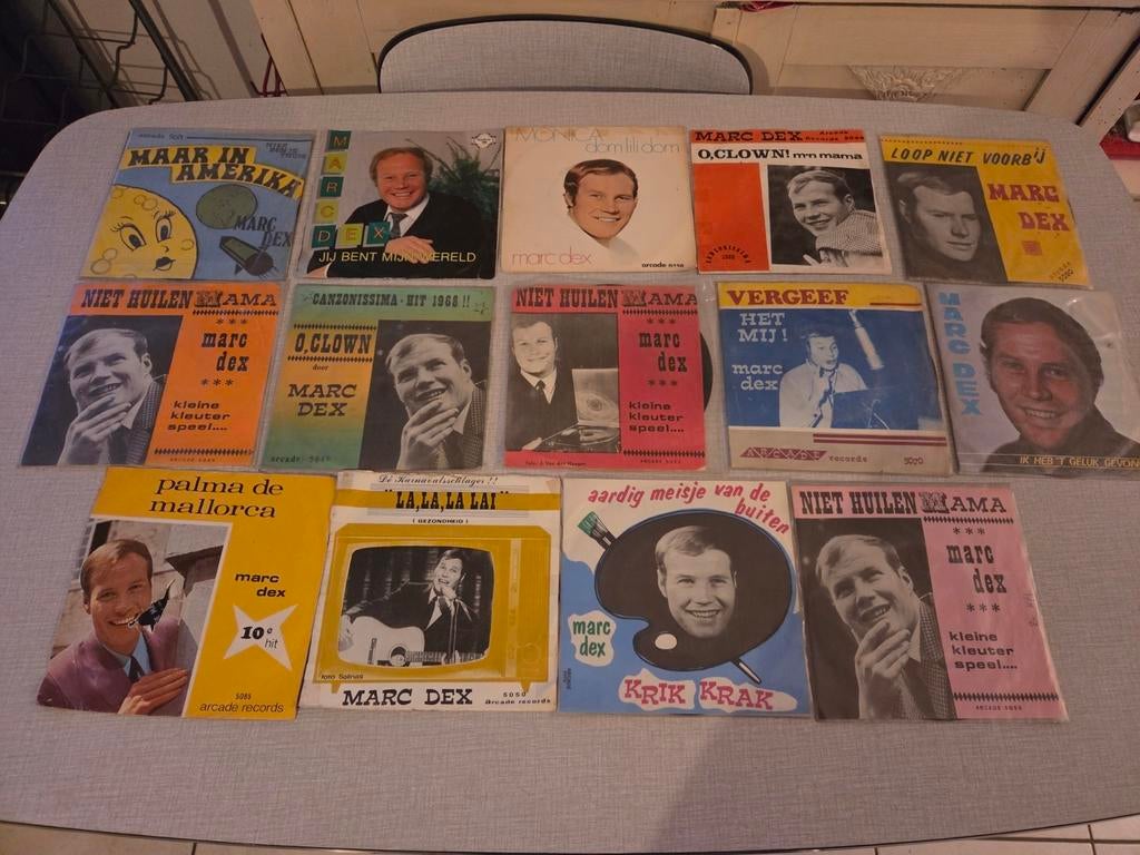 14 x Marc Dex individuel, prix du forfait possible., CD & DVD, Vinyles Singles, Comme neuf, Enlèvement ou Envoi