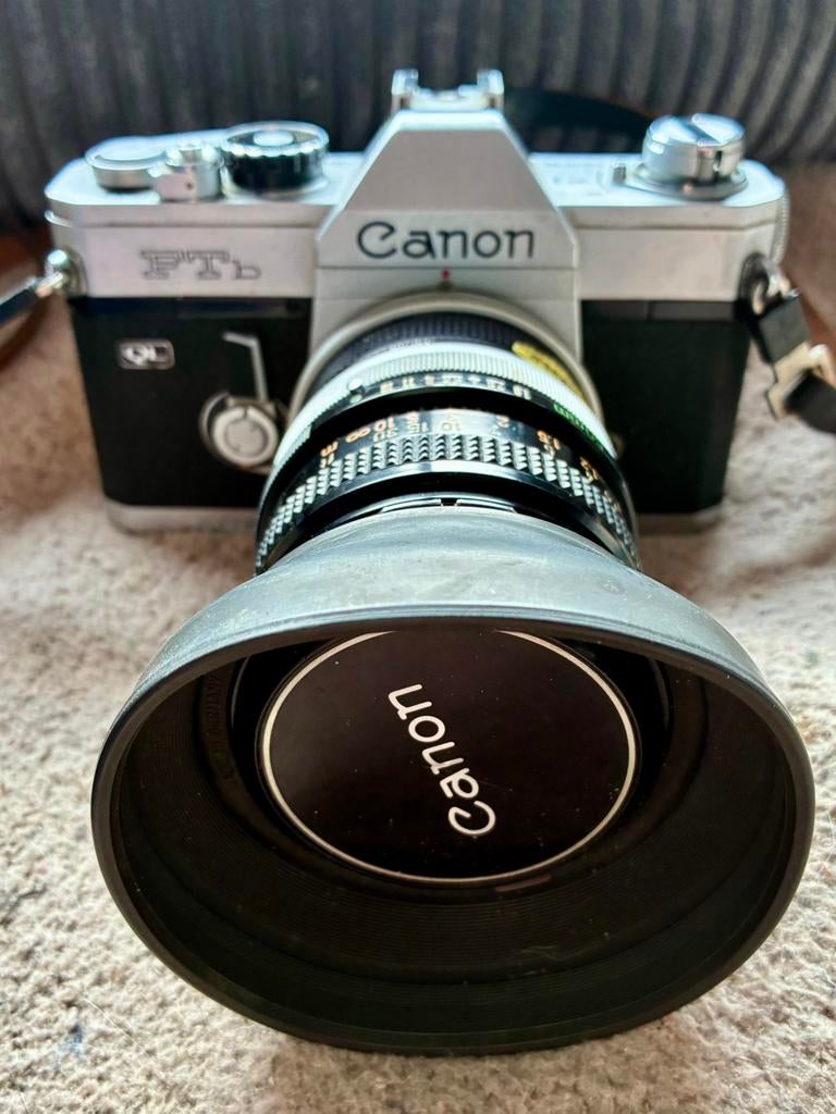 appareil photo reflex argentique Canon FTb, Audio, Tv en Foto, Ophalen, Gebruikt, Spiegelreflex, Canon