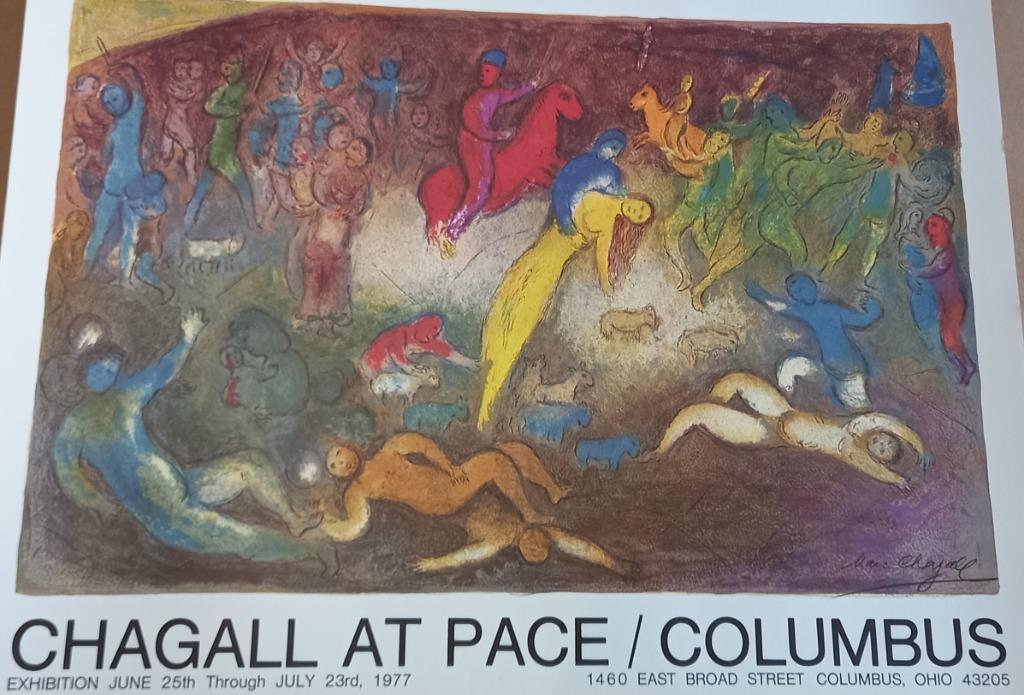 Marc Chagall Lithografische Affiche Extra Groot, Antiek en Kunst, Ophalen of Verzenden