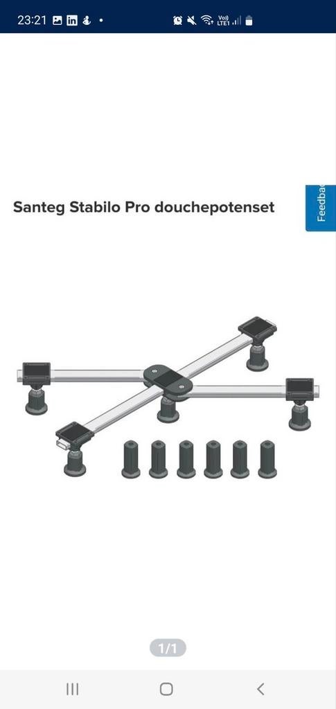 1 set douchepoten nieuw, Bricolage & Construction, Sanitaire, Enlèvement, Comme neuf