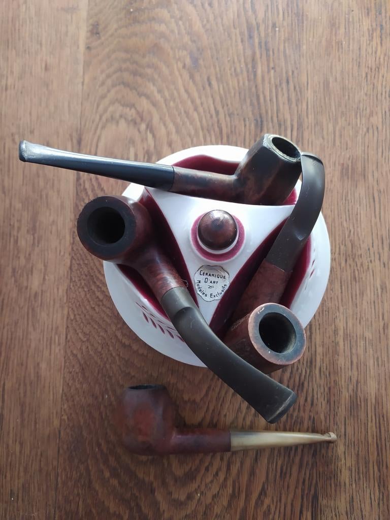 Vintage keramieken pijpenhouder, Ophalen of Verzenden, Gebruikt, (Water)pijp