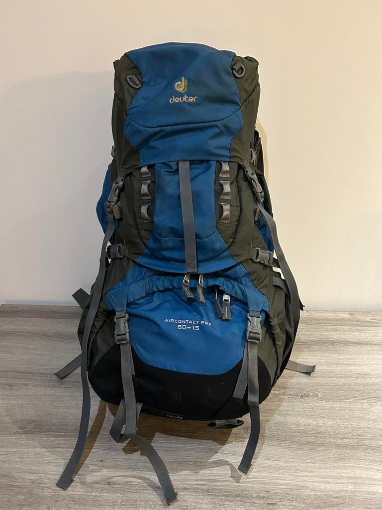 Deuter Trekkingrugzak 60L+15L Aircontact Pro Variflex, Sport en Fitness, Ophalen, Gebruikt, Rugzak