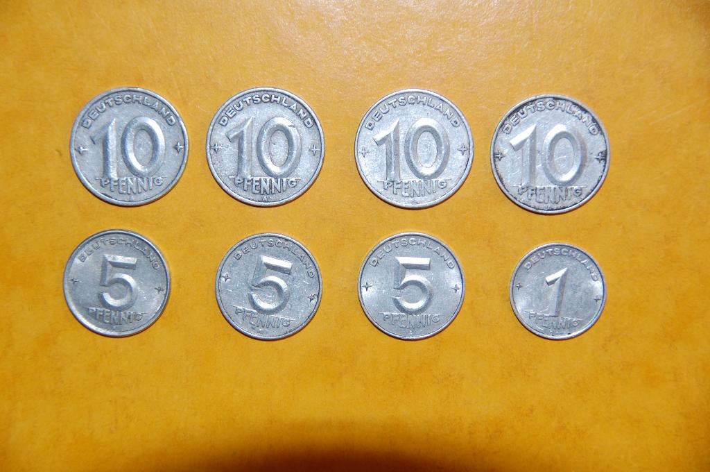 DDR : 8 verschillende van de BETERE jaren 1948-52, Postzegels en Munten, Verzenden, Duitsland, Setje