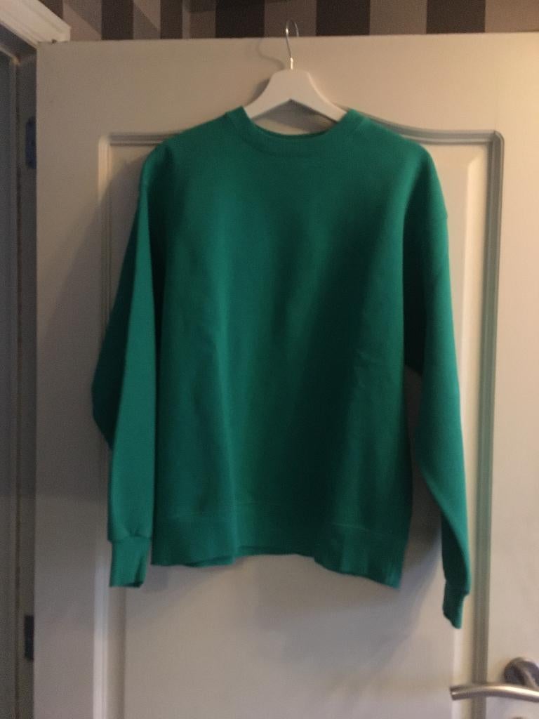 Amper gedragen groene sweater Unisex Pull&Bear Mt: S, Ophalen of Verzenden, Zo goed als nieuw, Groen, Maat 36 (S)