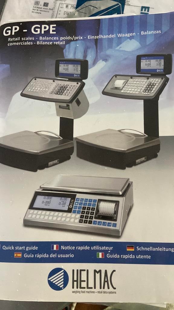 Balances helmac, Matériel Horeca