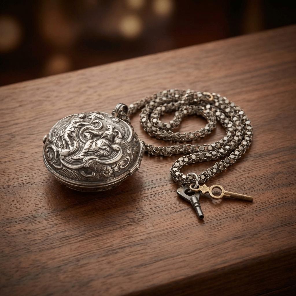 Rare Montre à Gousset "Oignon" en Argent Massif, Autres marques, Avant 1900, Avec chaîne, Enlèvement ou Envoi